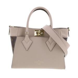 LOUIS VUITTON Monogram On My Side Handbag Shoulder Bag Beige Brown